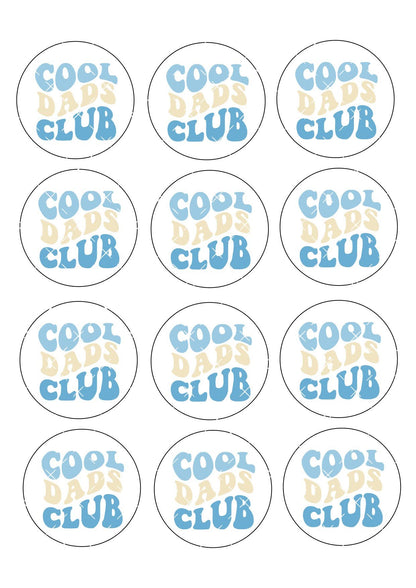 Cool Dads Club Icing Sheet Cupcake Toppers