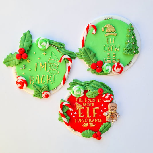 Elf On The Shelf Cupcake/Cookie Debosser Stamps