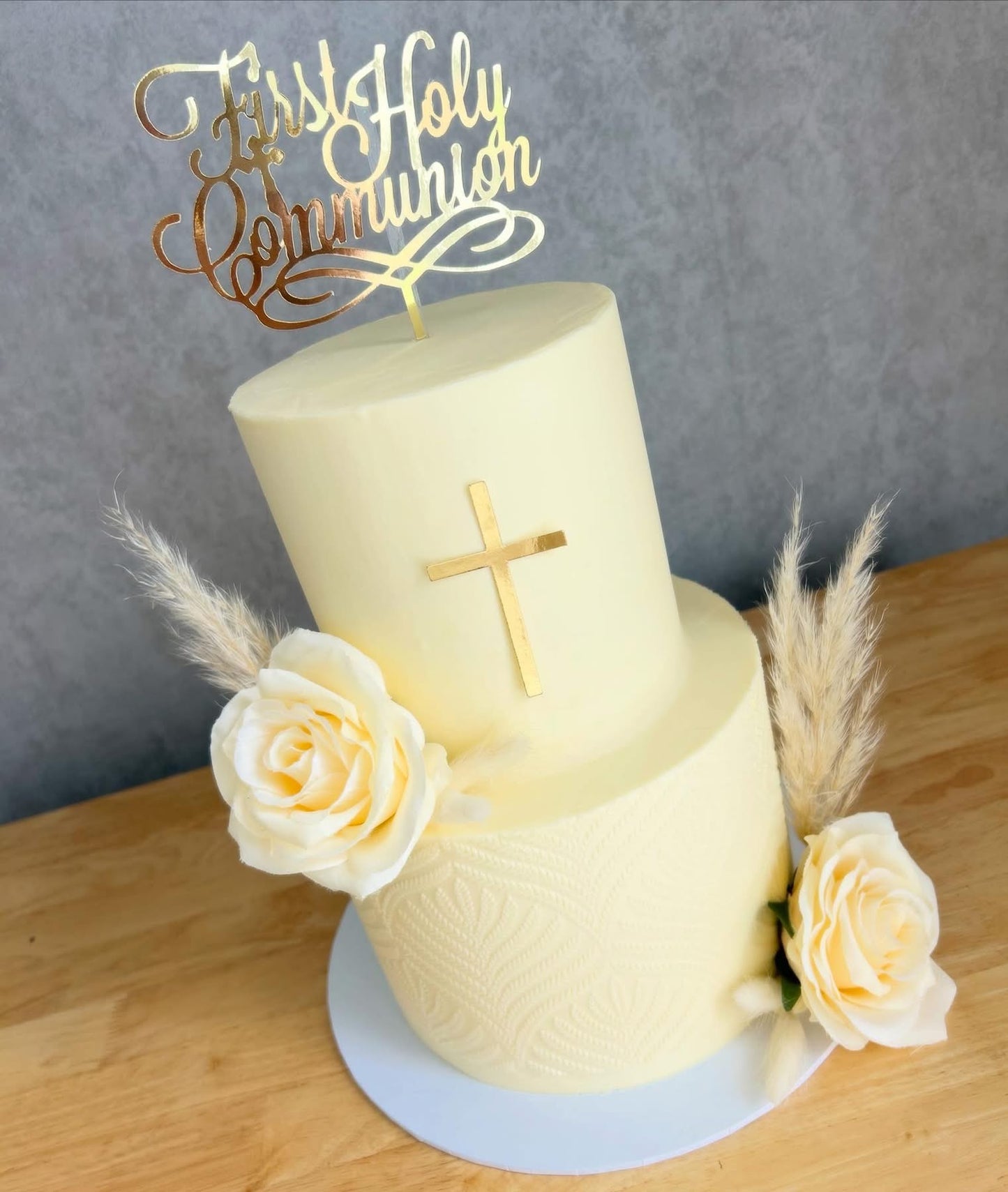 First Holy Communion Card Cake Topper