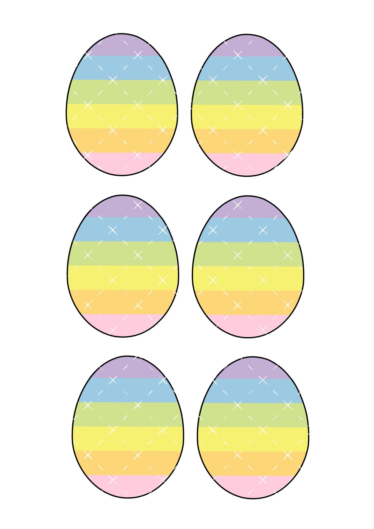 Icing Sheet Paint Palette Easter Egg Shape