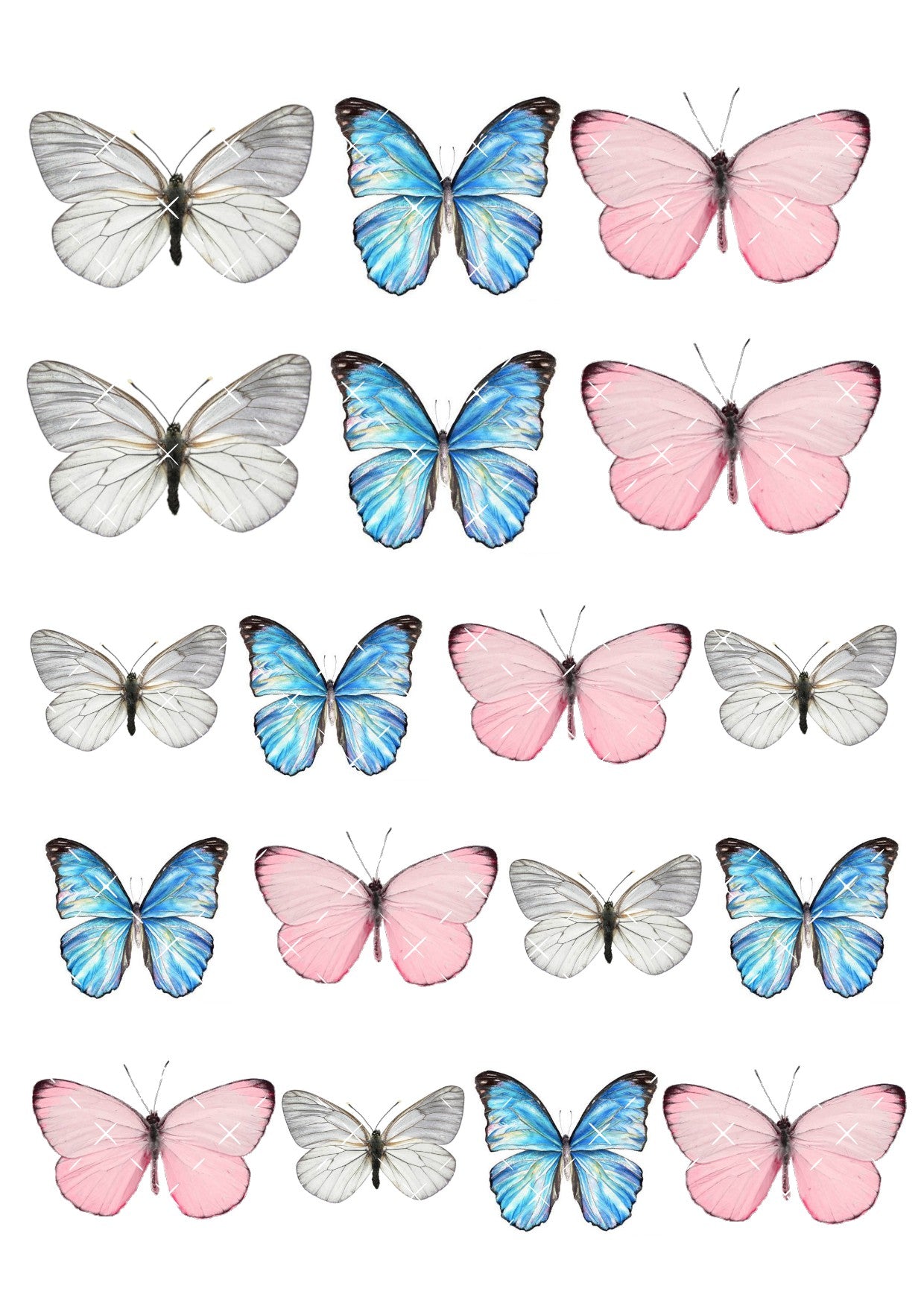 Rice Paper Butterfly Toppers #3