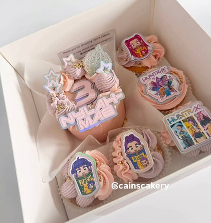 K Pop Card Bento & Cupcake Topper Set