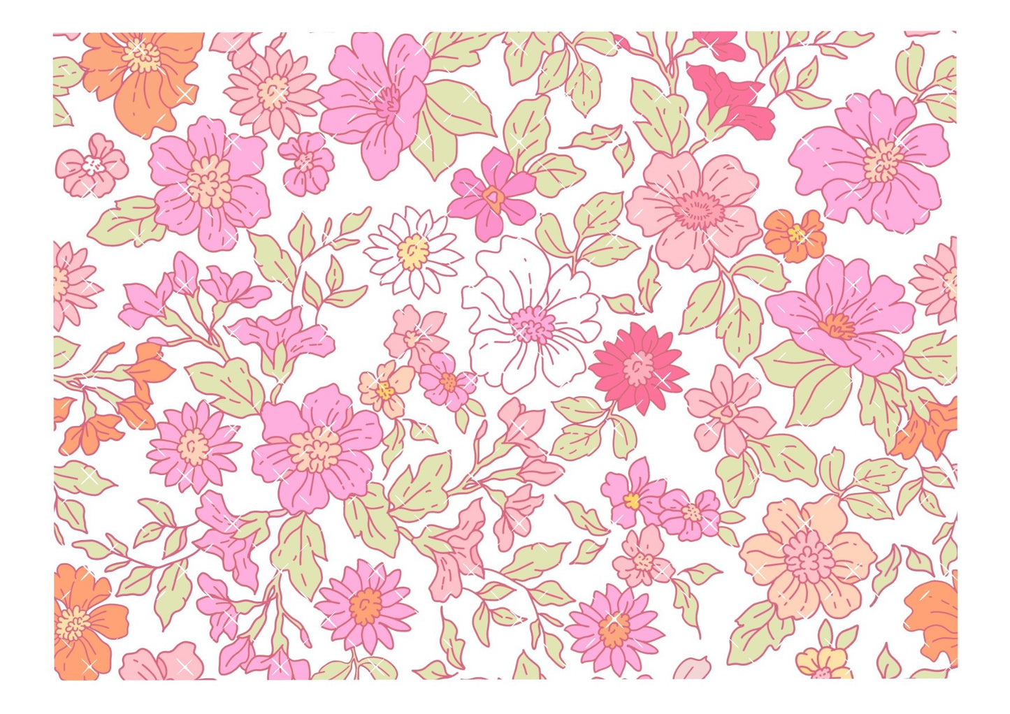 Pink Floral #3 Icing Sheet Wrap