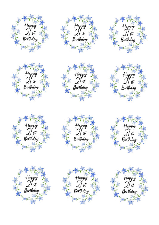 Custom Text Icing Sheet Cupcake Toppers #3