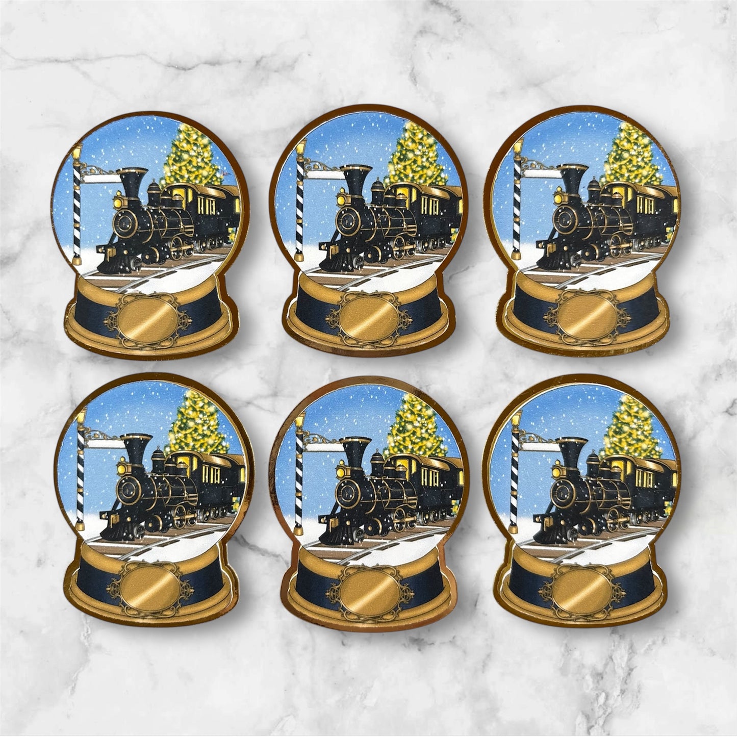Express Train Card Cupcake Toppers