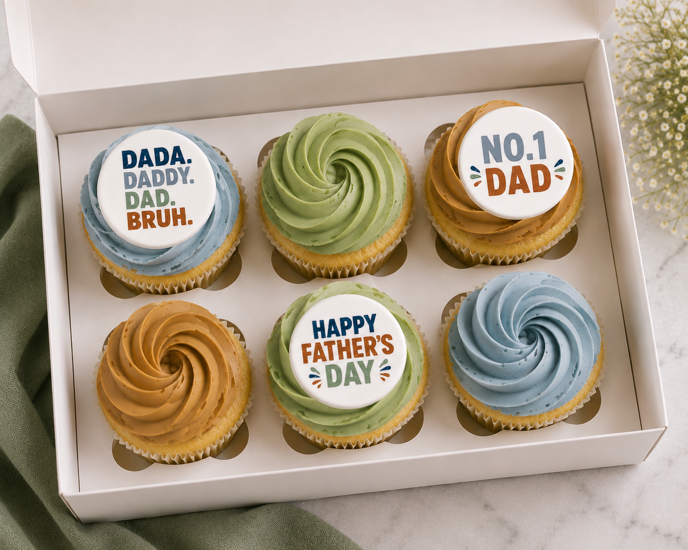 Bruh Father’s Day Icing Sheet Cupcake Toppers