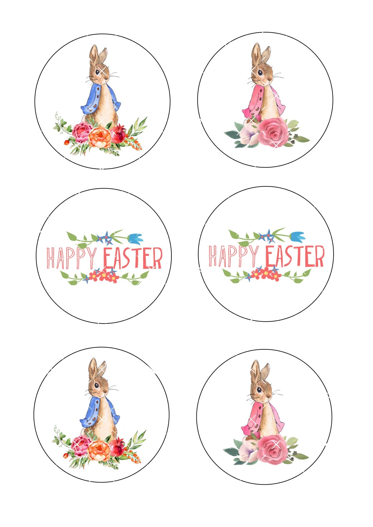 Easter Icing Sheet Cookie Toppers #4