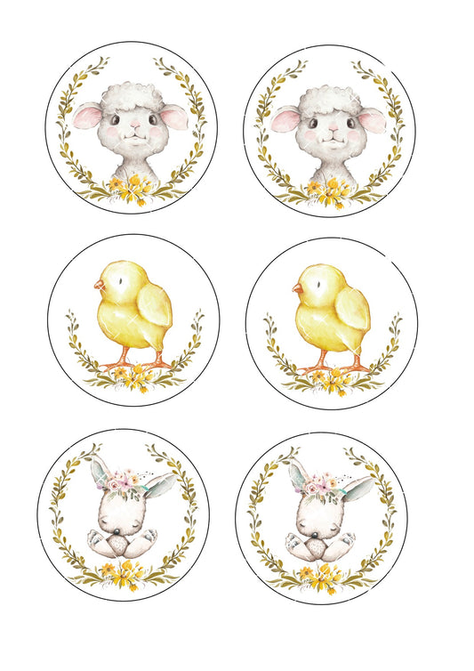 Easter/Spring Animal Icing Sheet Cookie Toppers