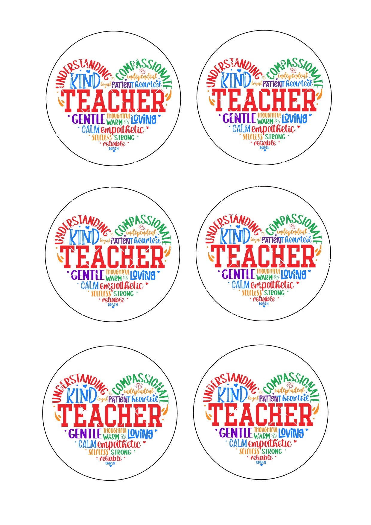 Teacher Quote Cookie Topper Icing Sheet