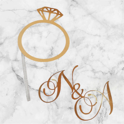 Engagement Cake Topper Set
