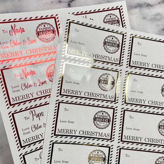 Foil Christmas Gift Stickers