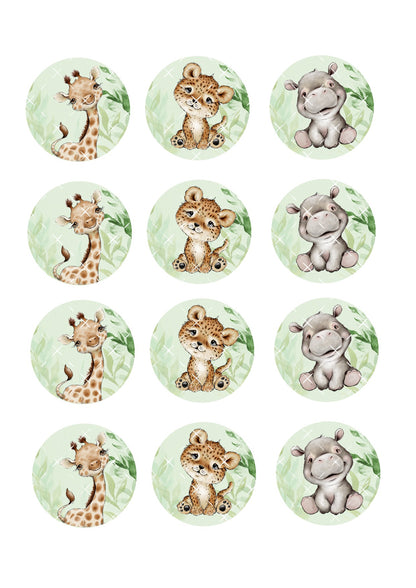 Animal #2 Icing Sheet Cupcake Toppers