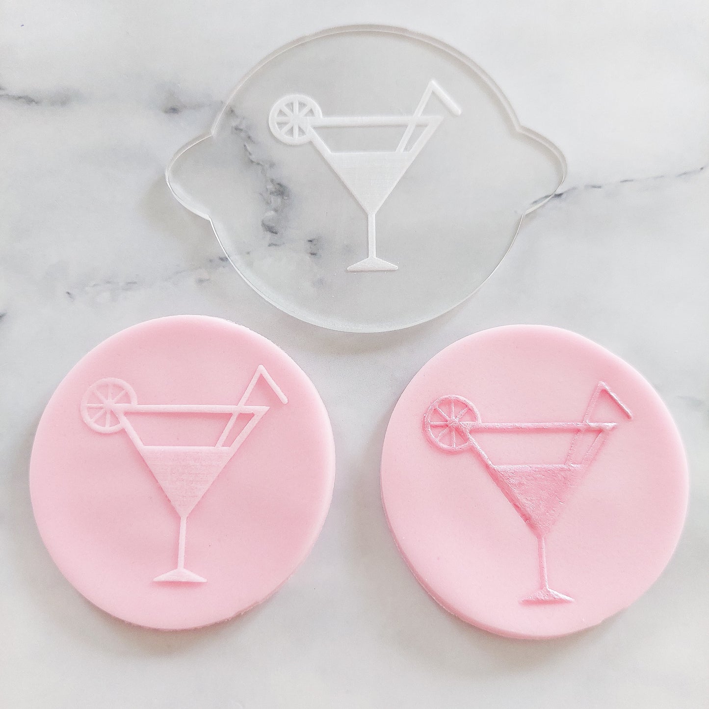 Cocktail Glass Debosser Stamp