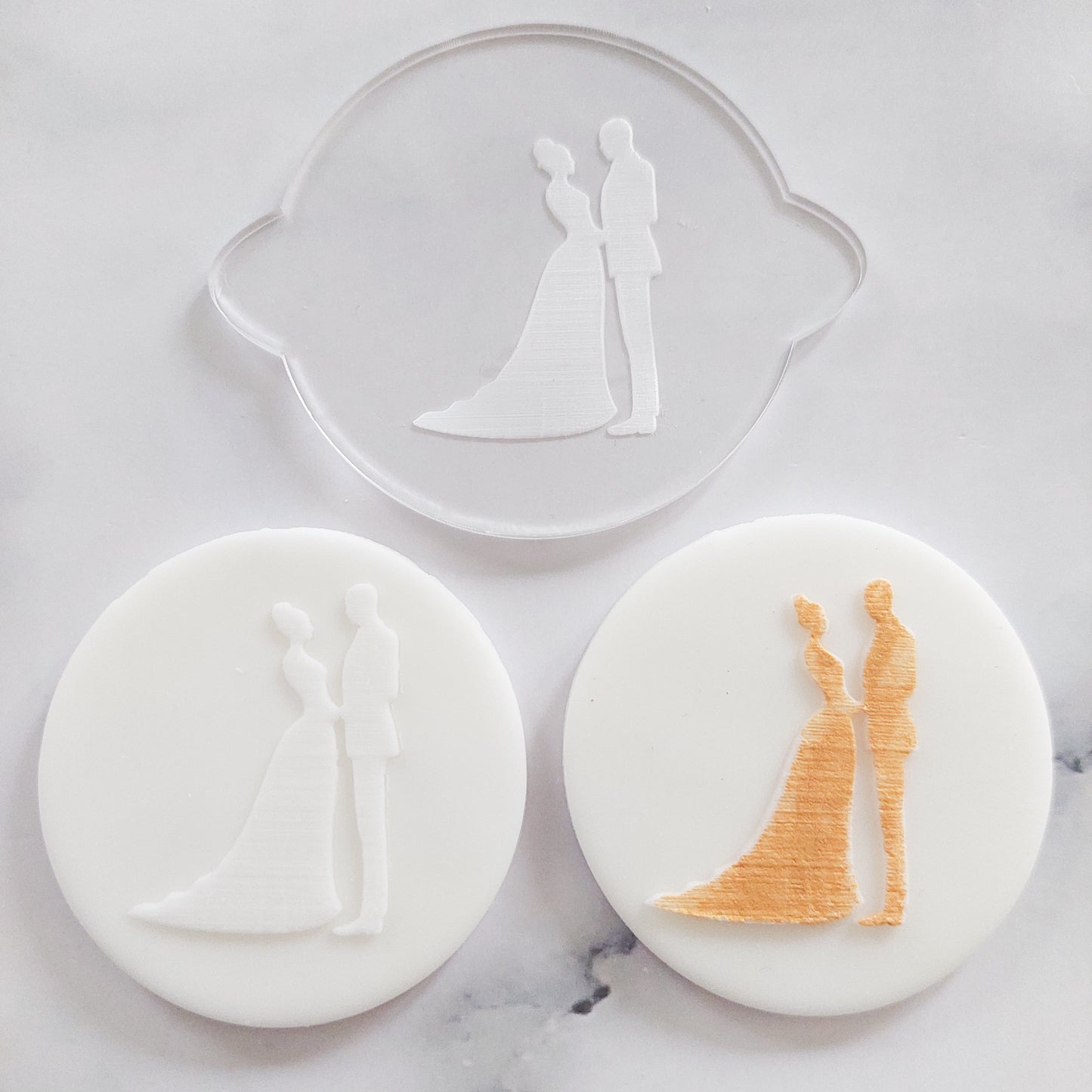 Wedding Silhouette Debosser Stamp