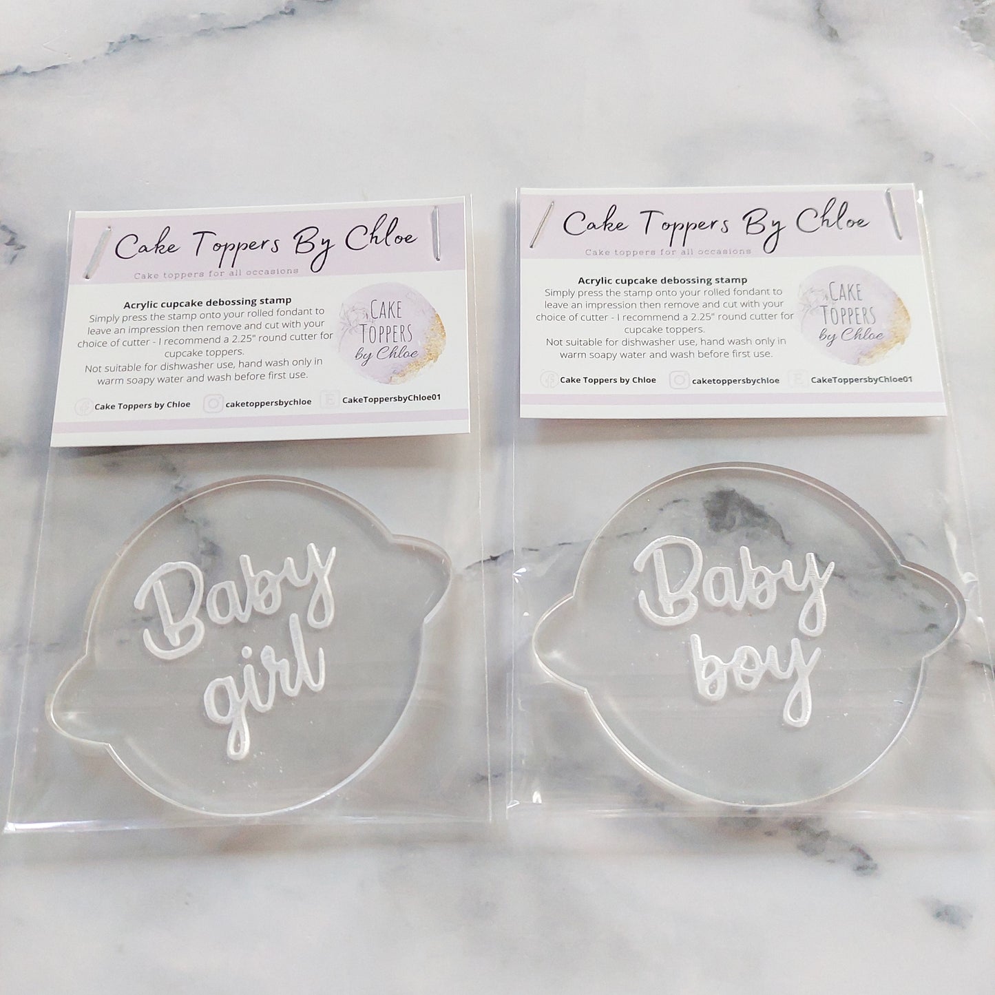 Baby Girl & Baby Boy Debosser Stamps