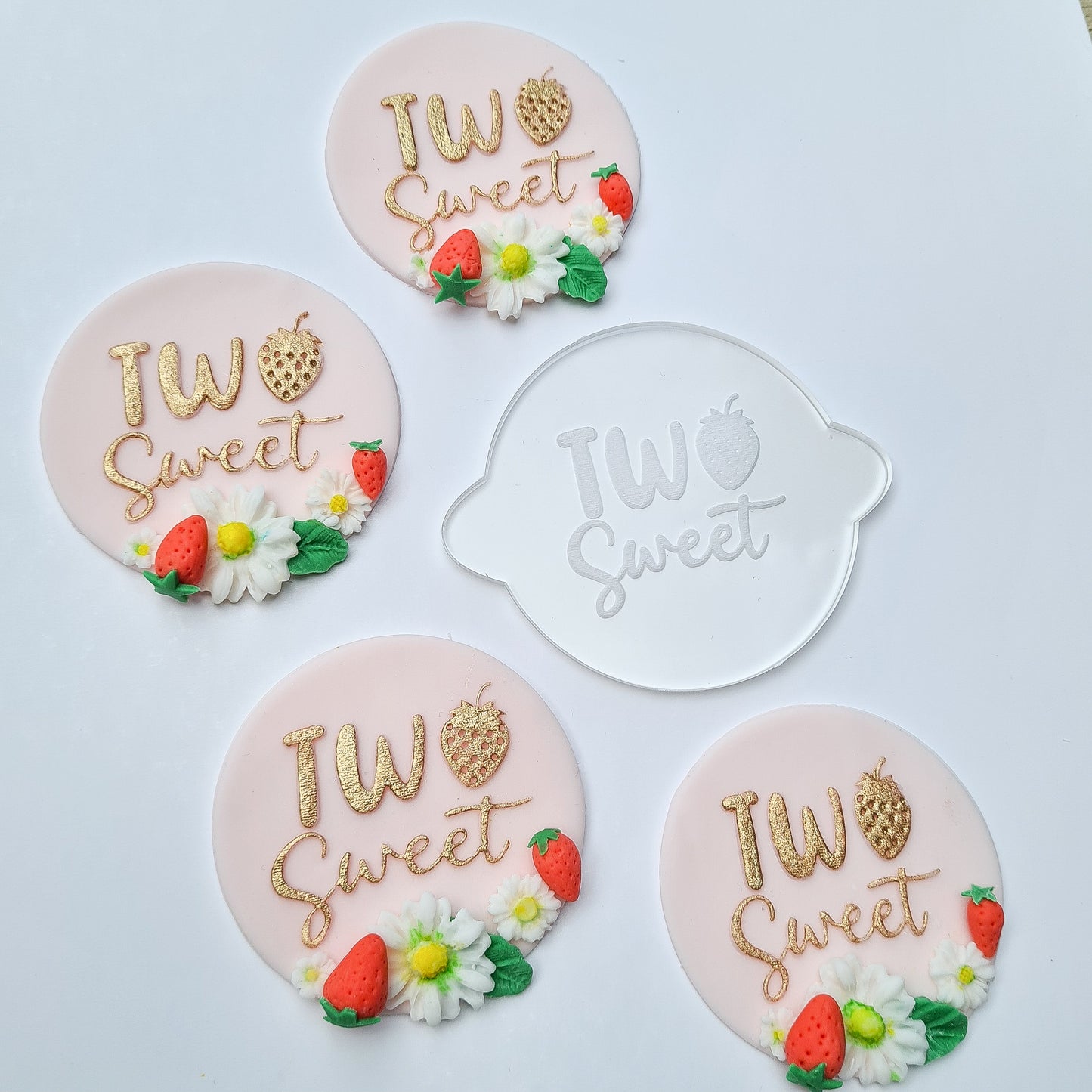 Two Sweet Strawberry Debosser Stamps