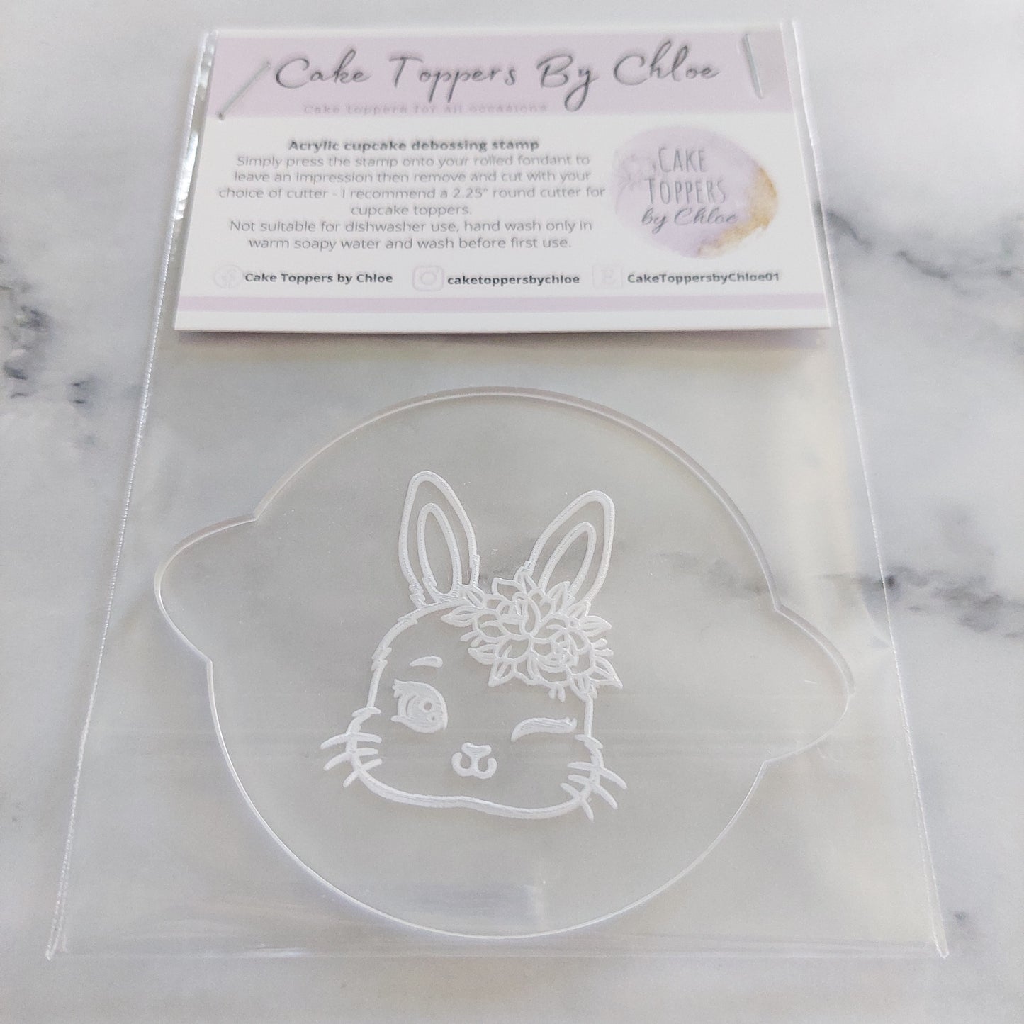 Floral Bunny Debosser Stamp