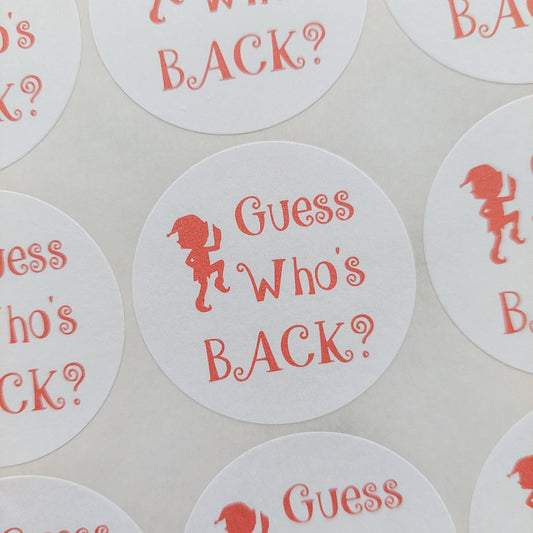 Guess Who's Back? Elf Stickers