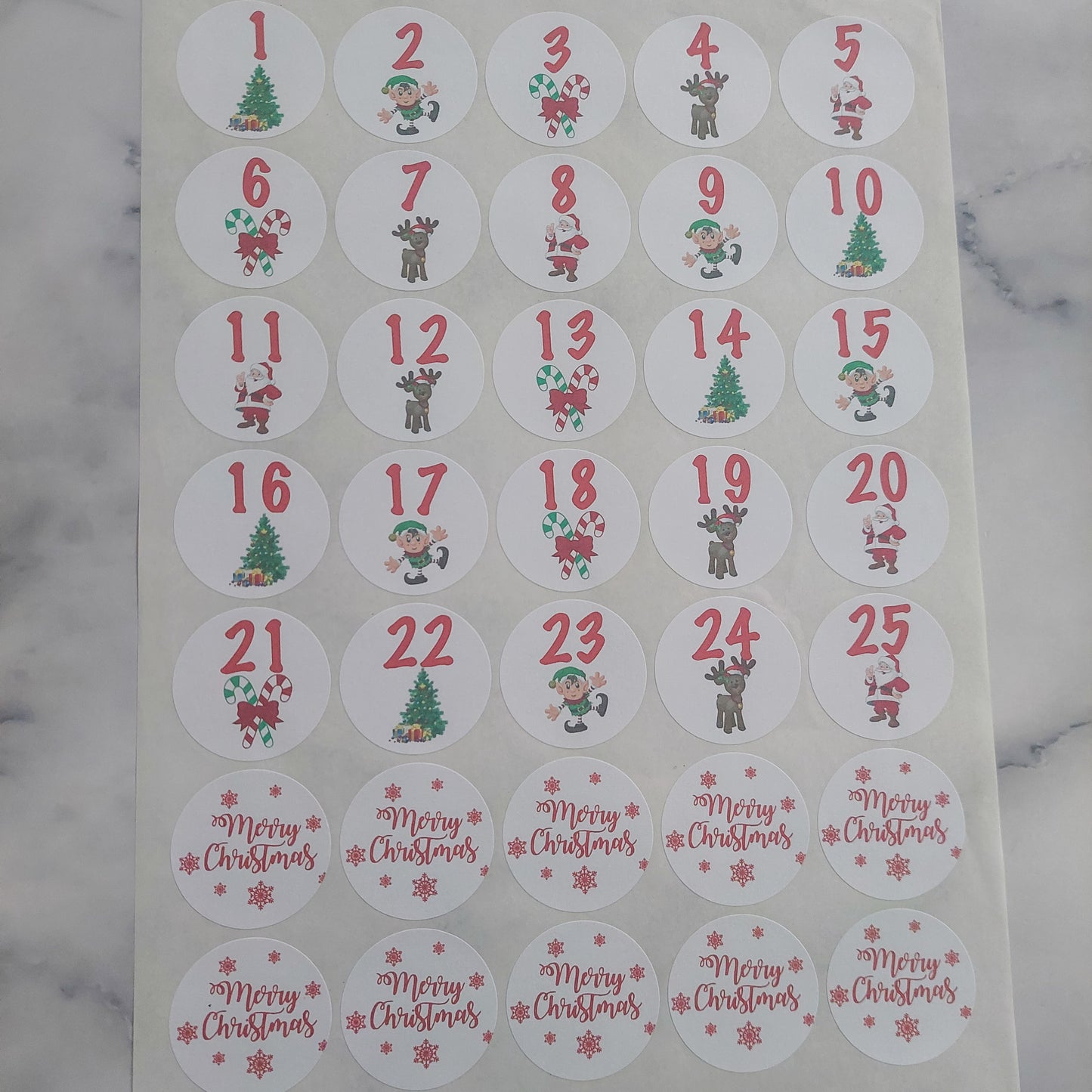 Christmas Advent Stickers #1