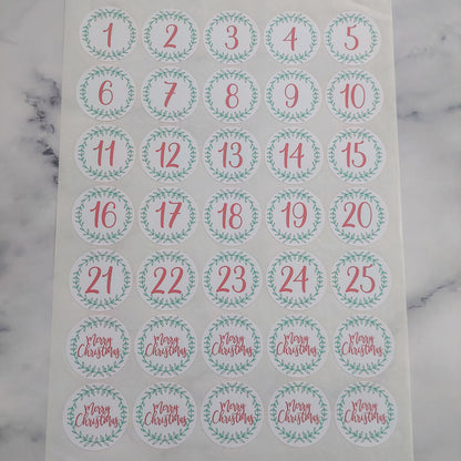 Christmas Advent Stickers #2