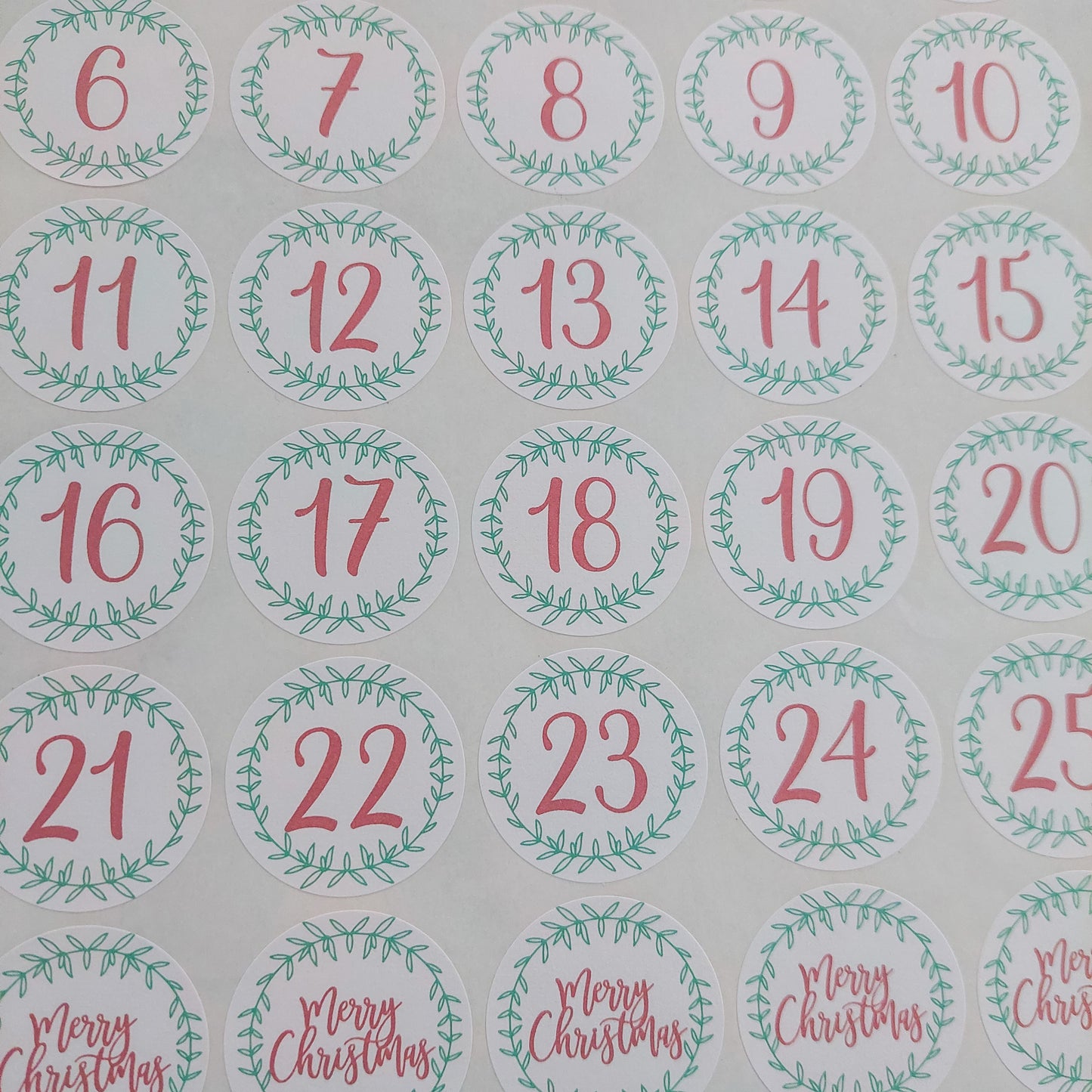 Christmas Advent Stickers #2