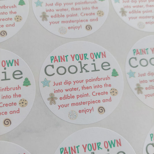 Christmas Paint Your Own Cookies Stickers