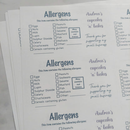 Allergen Stickers