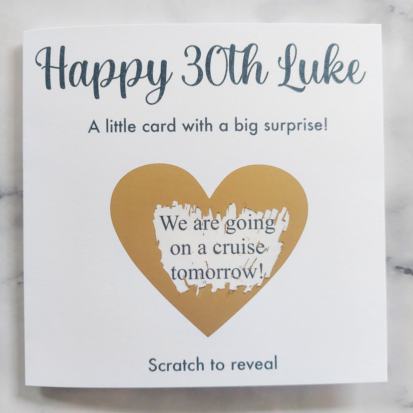 Custom Scratch Card Printed Greeting Card