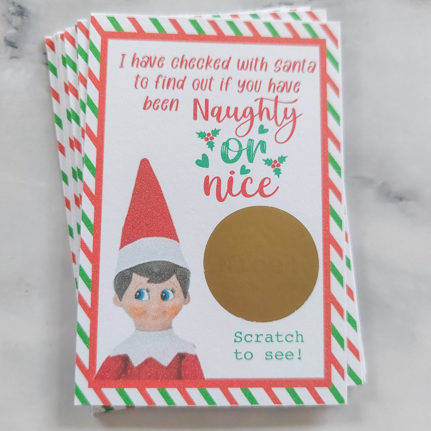 Elf Scratch Cards - Nice List