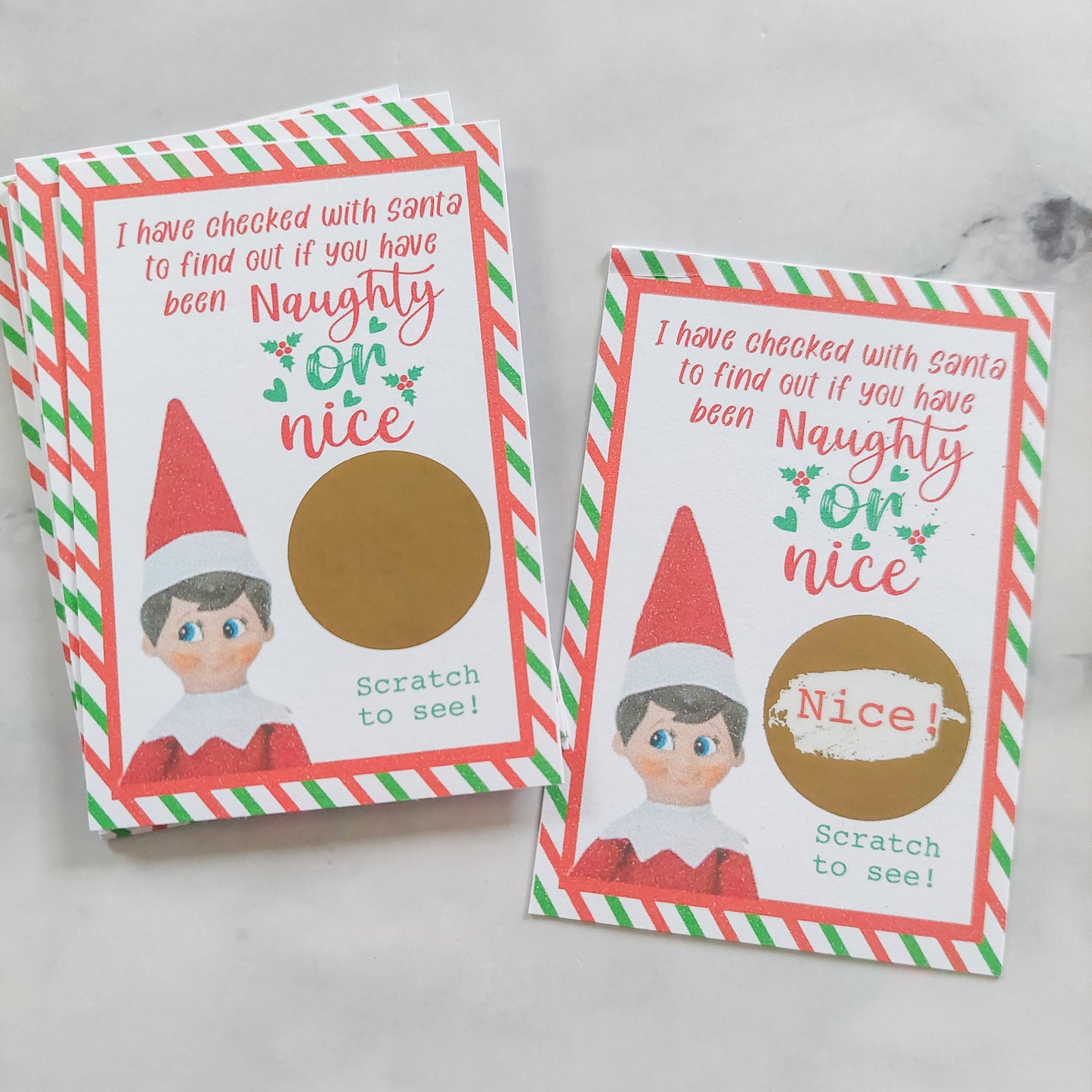 Elf Scratch Cards - Nice List