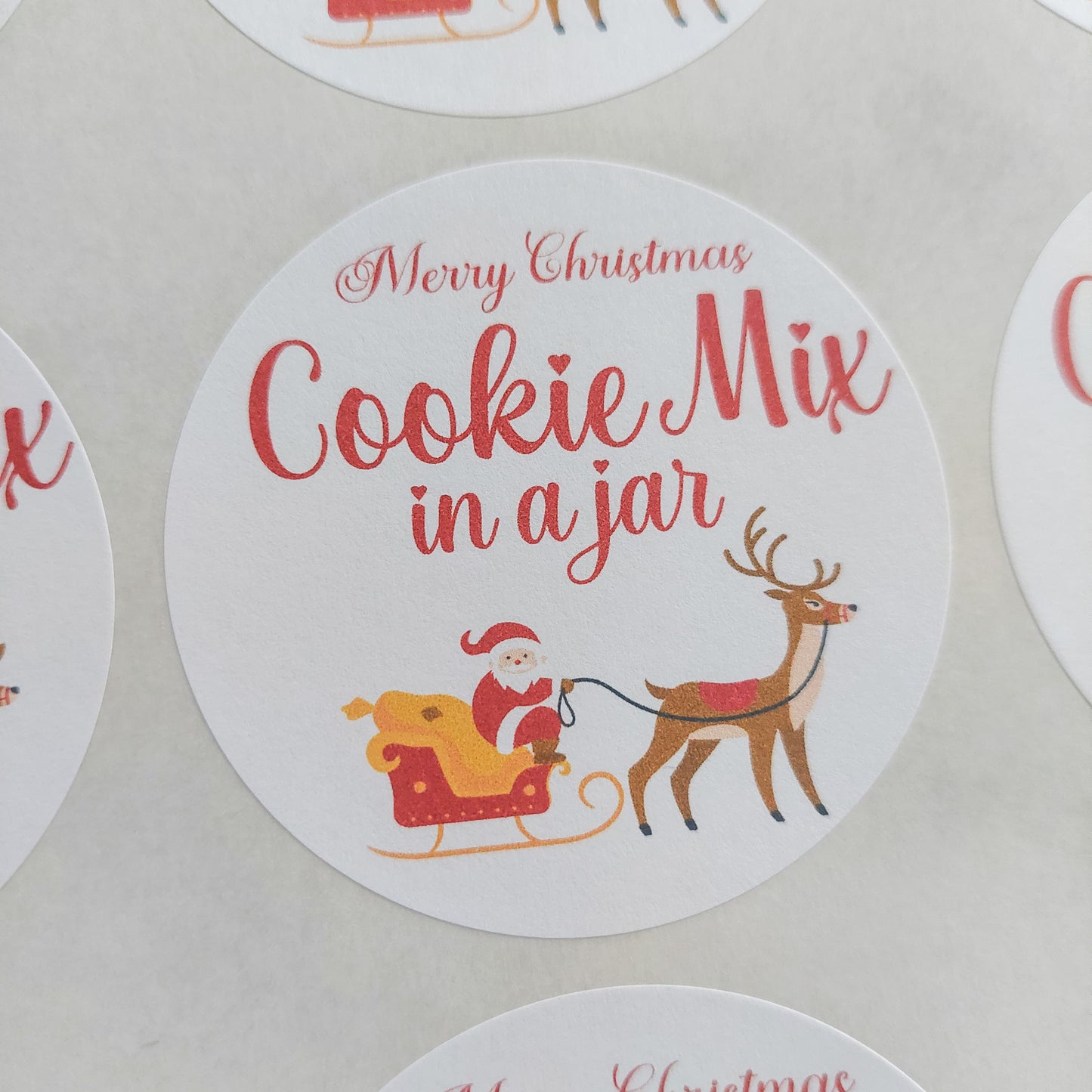 Christmas Cookie Jar Stickers