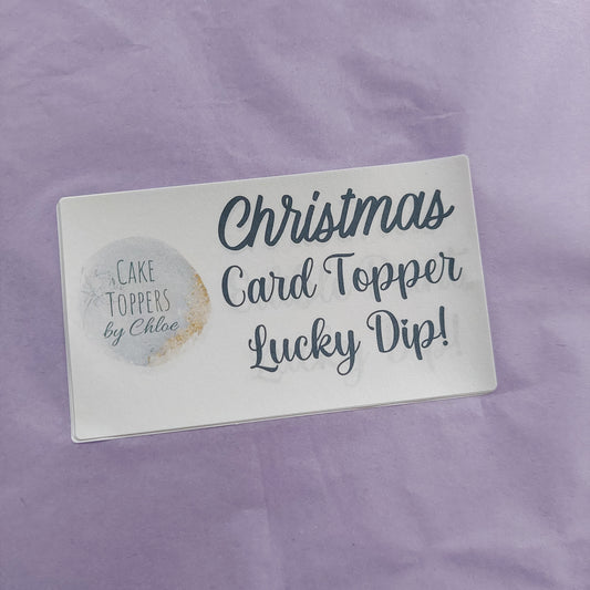 Christmas Card Cake Topper Lucky Dip