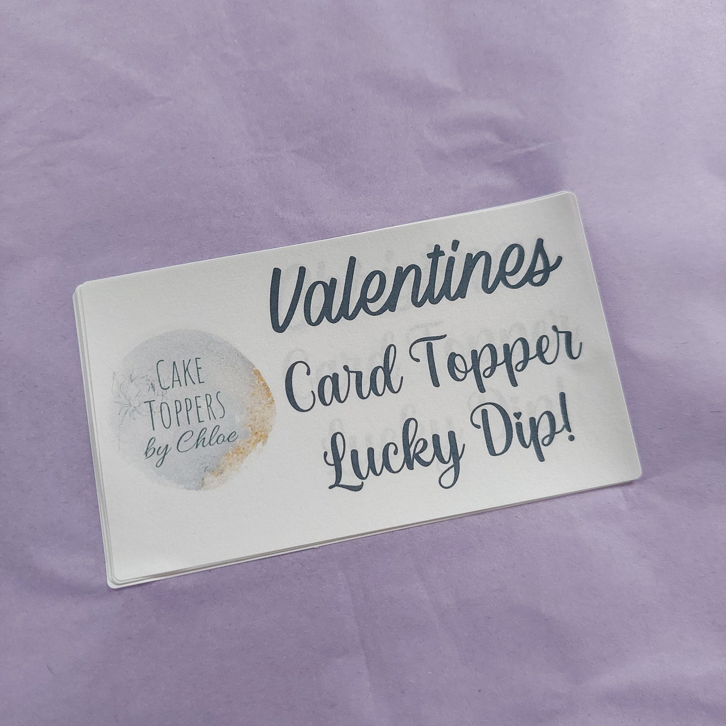 Valentine's Day Card Cake Topper Lucky Dip