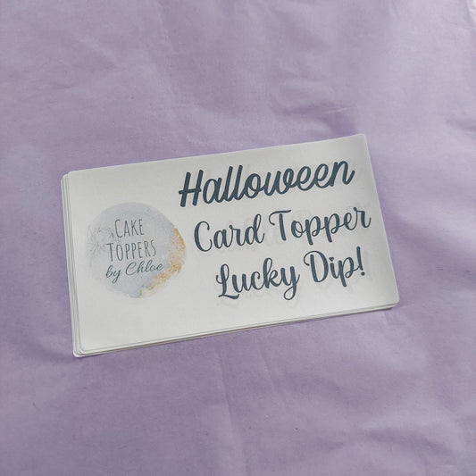 Halloween Card Cake Topper Lucky Dip