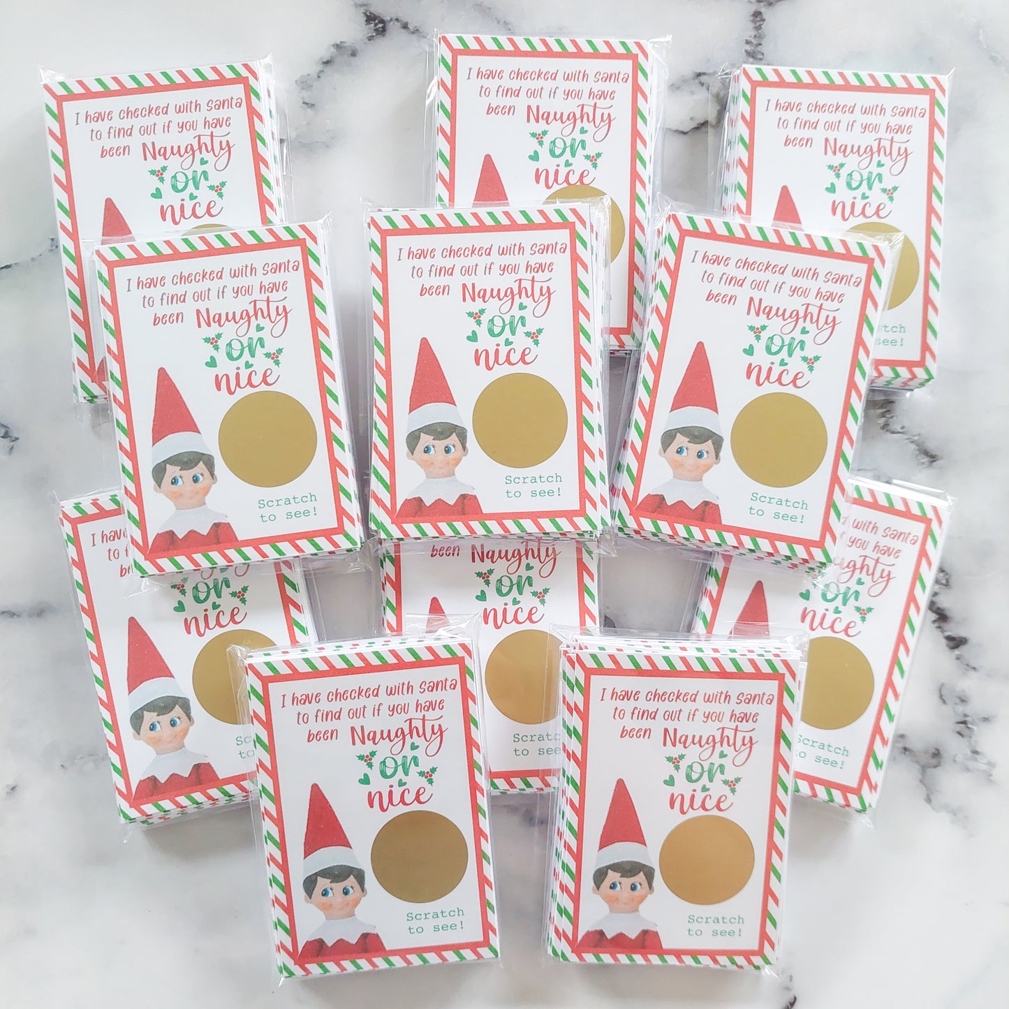 Elf Scratch Cards - Nice List