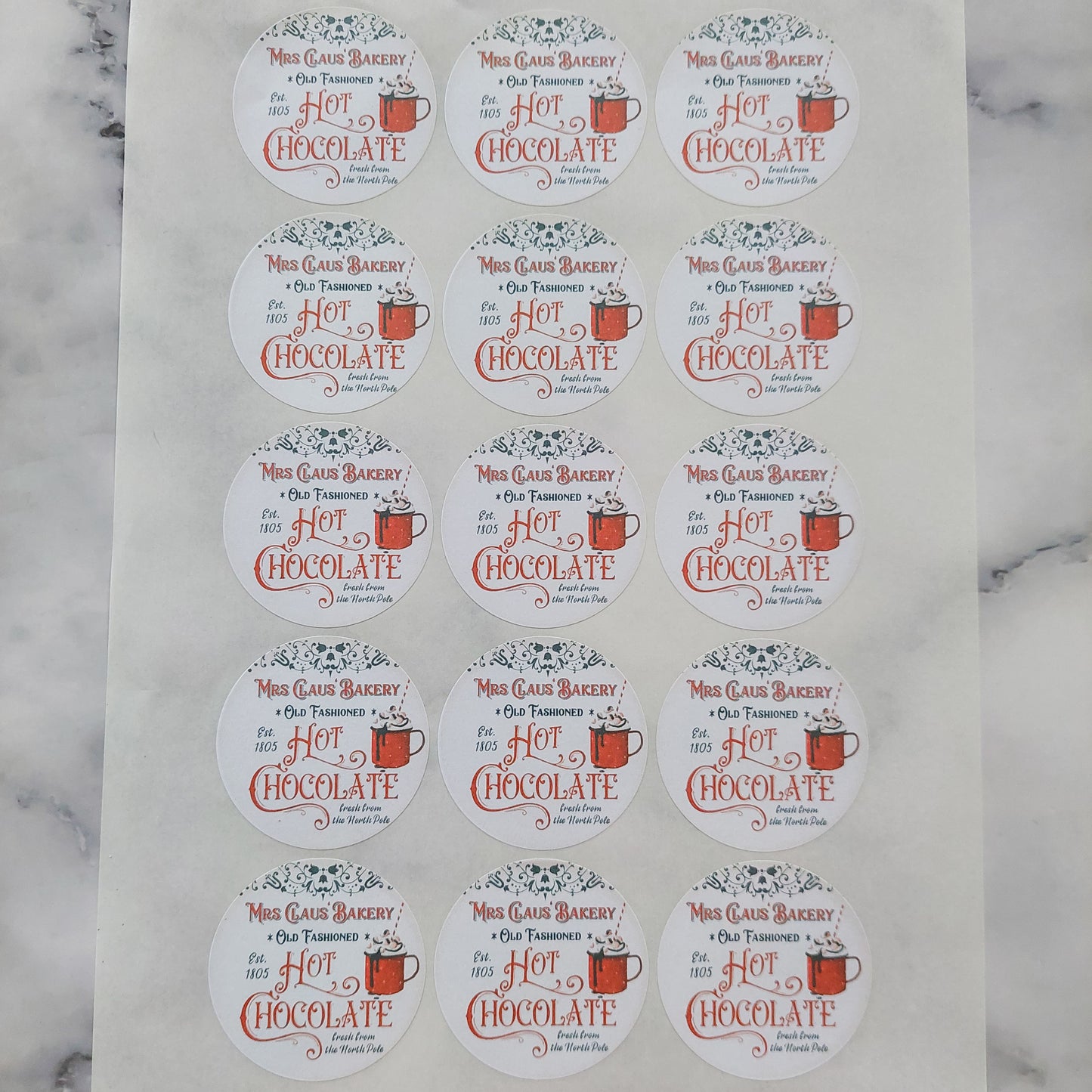 Mrs Claus Bakery Stickers