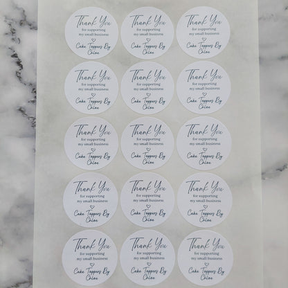 Personalised Thank You Small Business Stickers