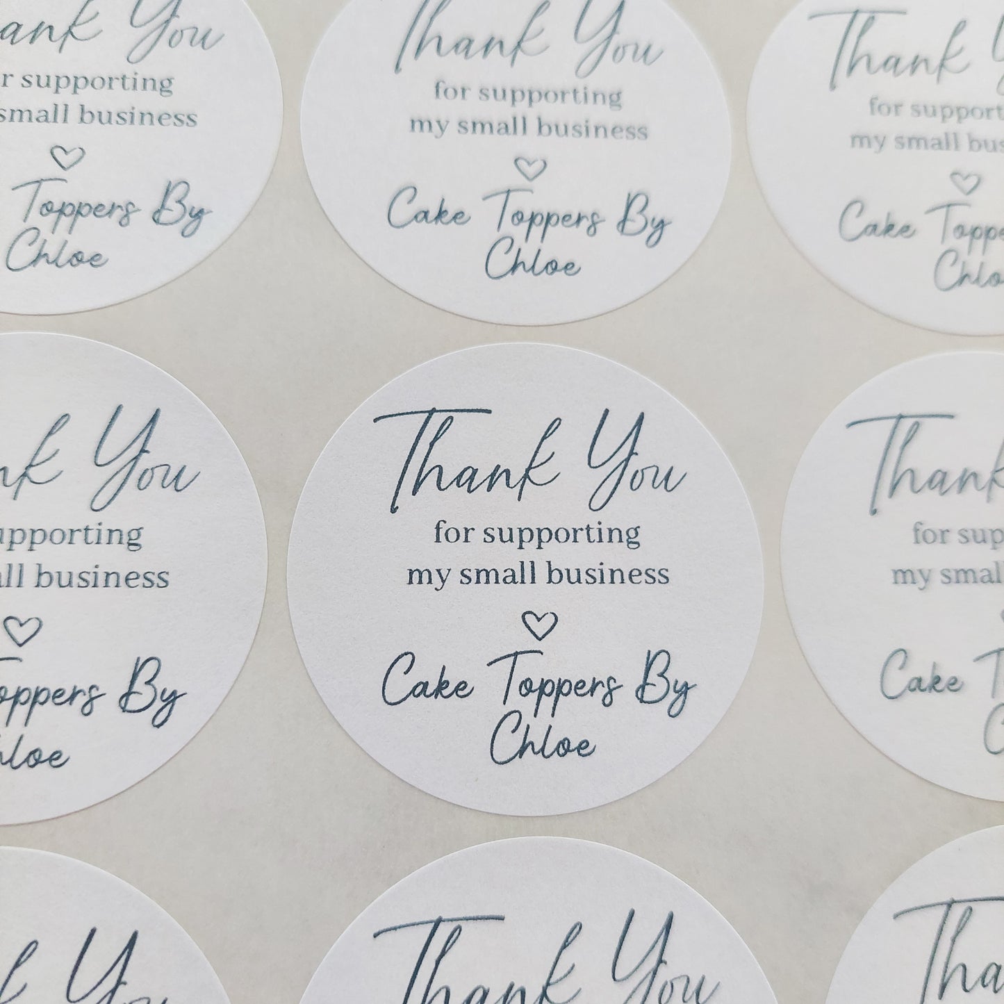 Personalised Thank You Small Business Stickers