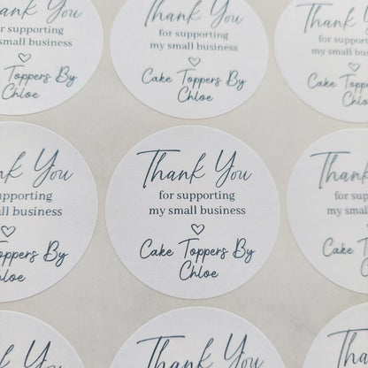 Personalised Thank You Small Business Stickers