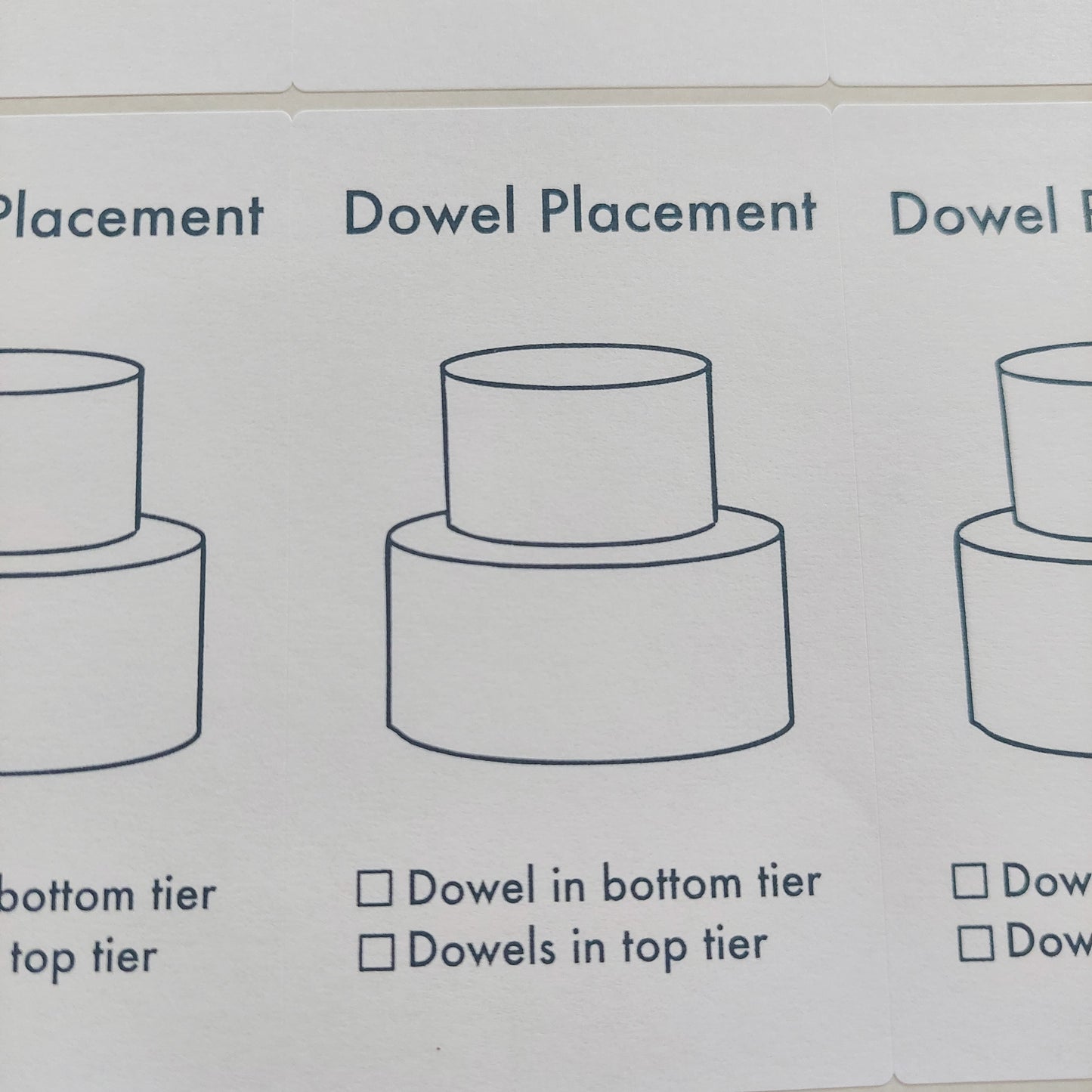 Dowel Placement Stickers