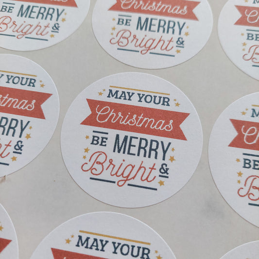 May Your Christmas Merry & Bright Stickers