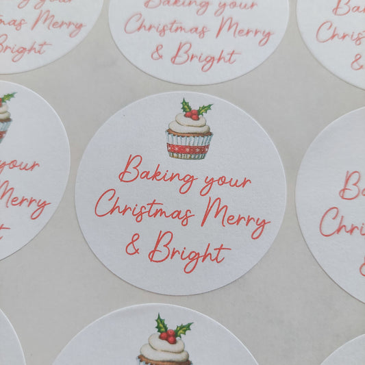 Baking Your Christmas Merry & Bright Stickers