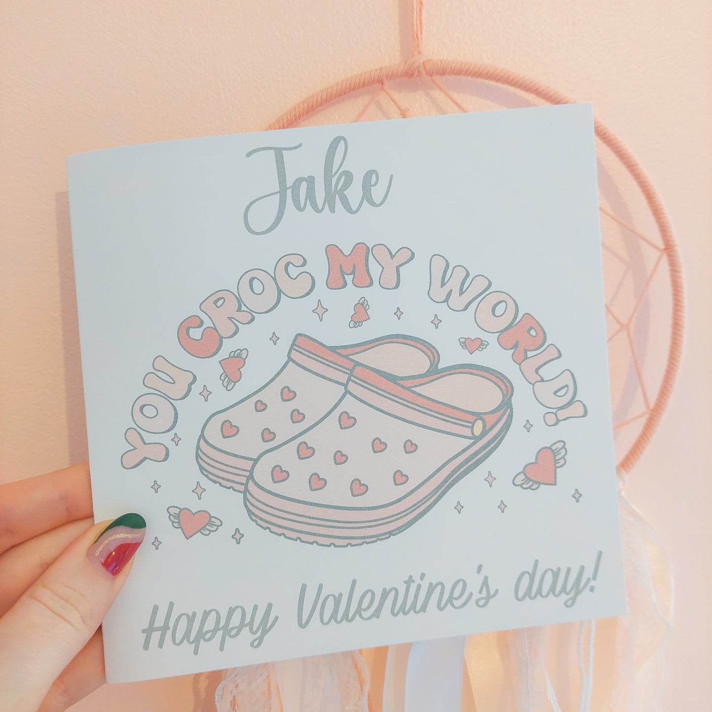 You Croc My World Valentine's Day Printed Card