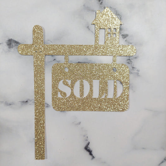 Sale Sold Glitter Card Charm