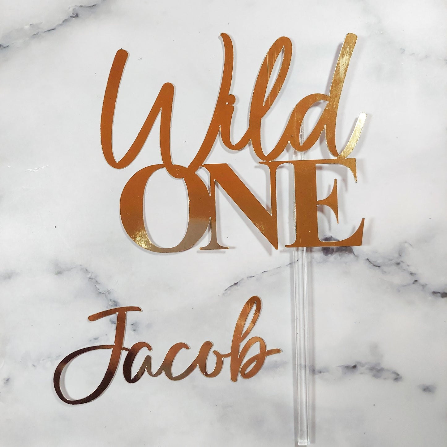 Wild One Cake Topper & Name Charm