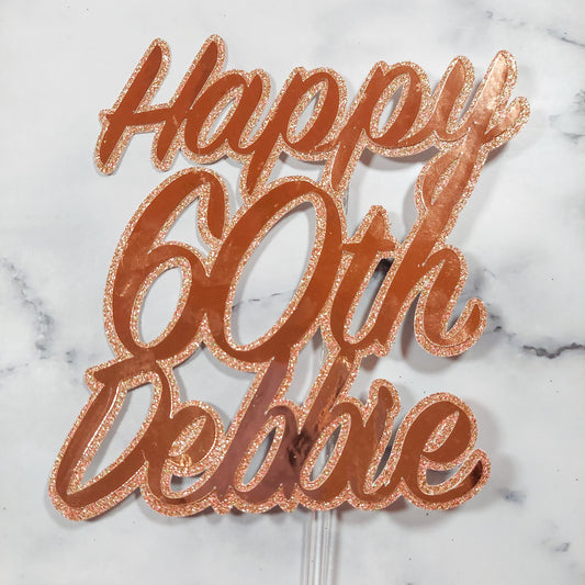 Double Layered Text Cake Topper Font #10