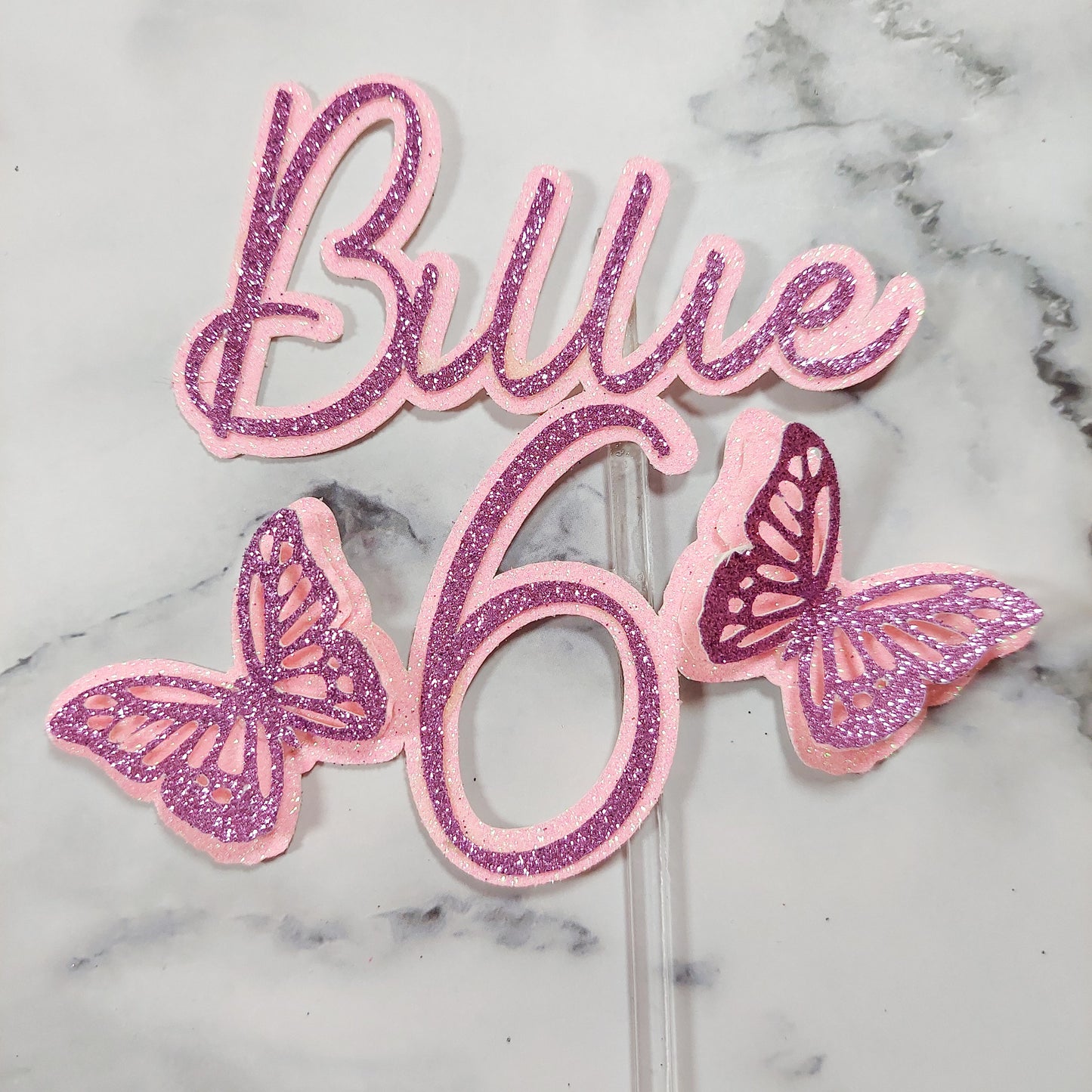 Butterfly Text Cake Topper