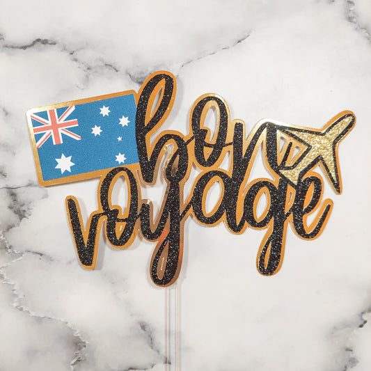 Bon Voyage Cake Topper