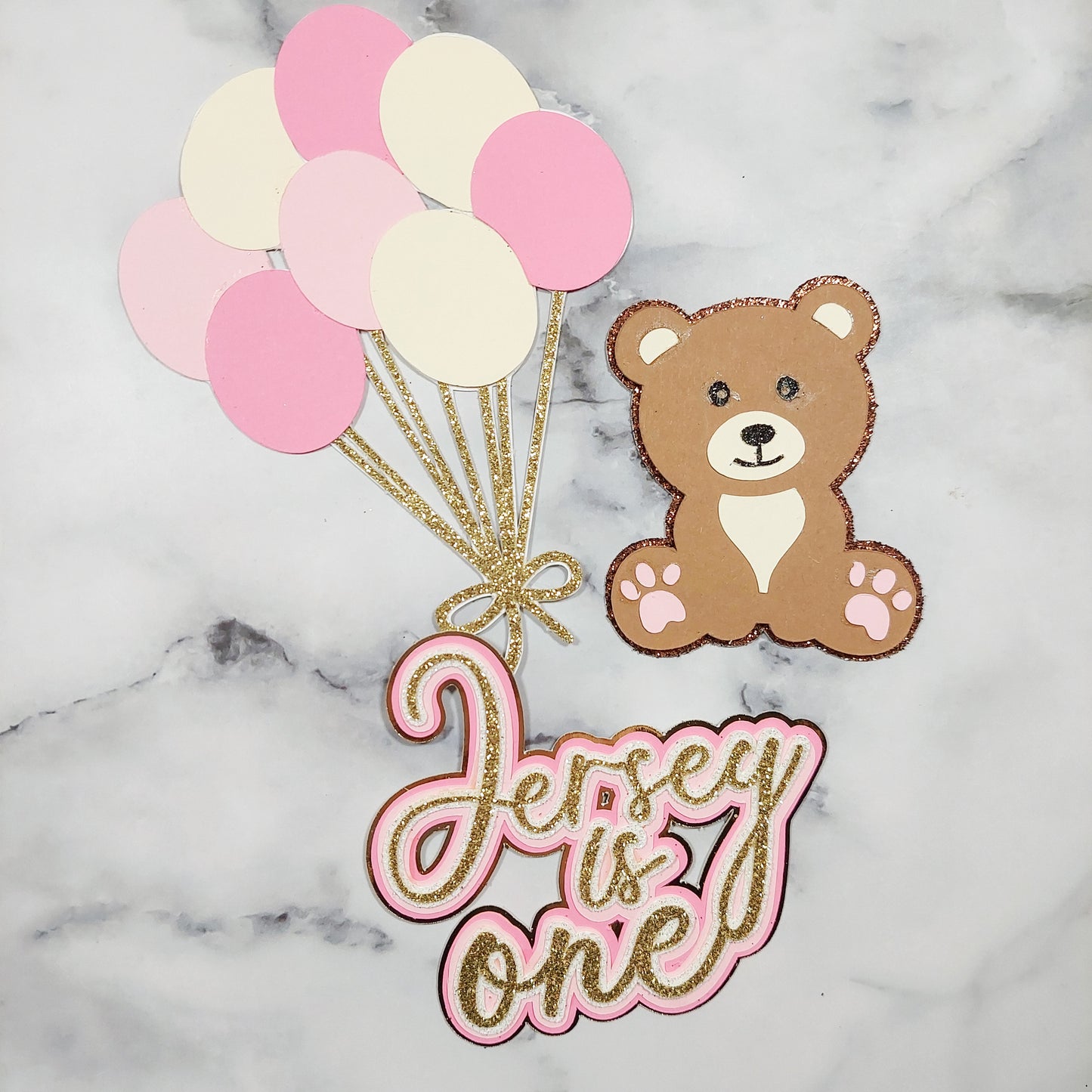 Teddy Cake Topper Set