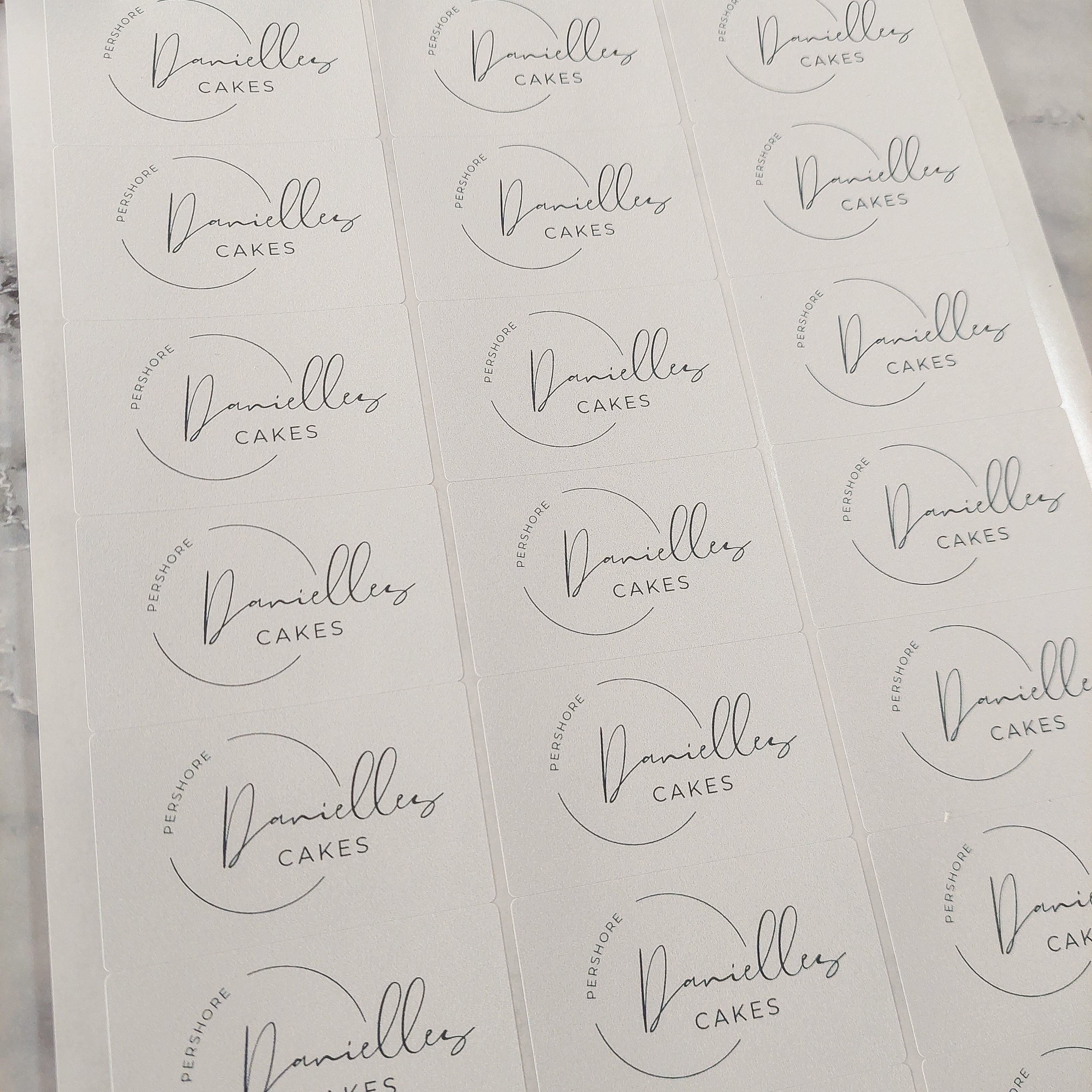 Rectangle Logo Stickers – Cake Toppers by Chloe